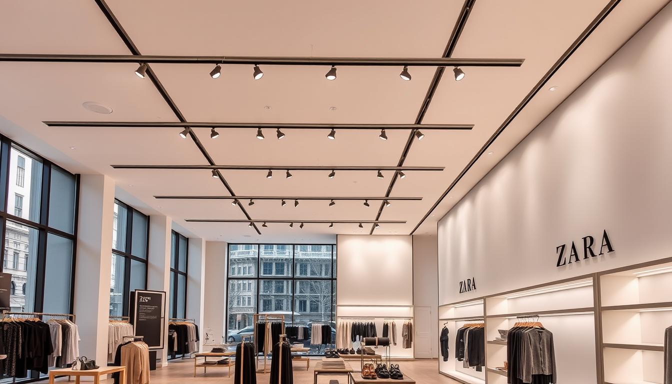 zara retail interiors lighting design