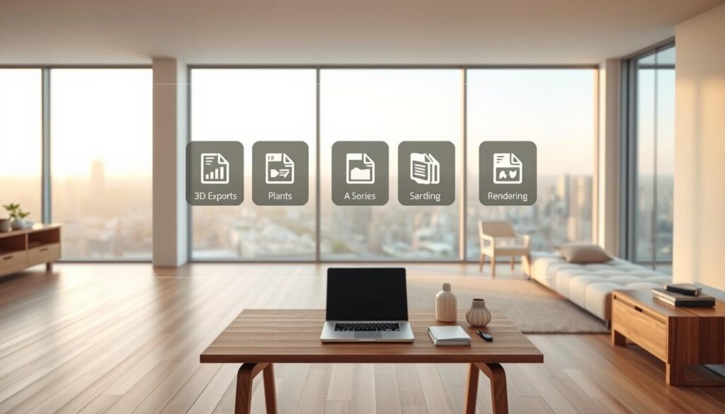 free 3D interior design software export options