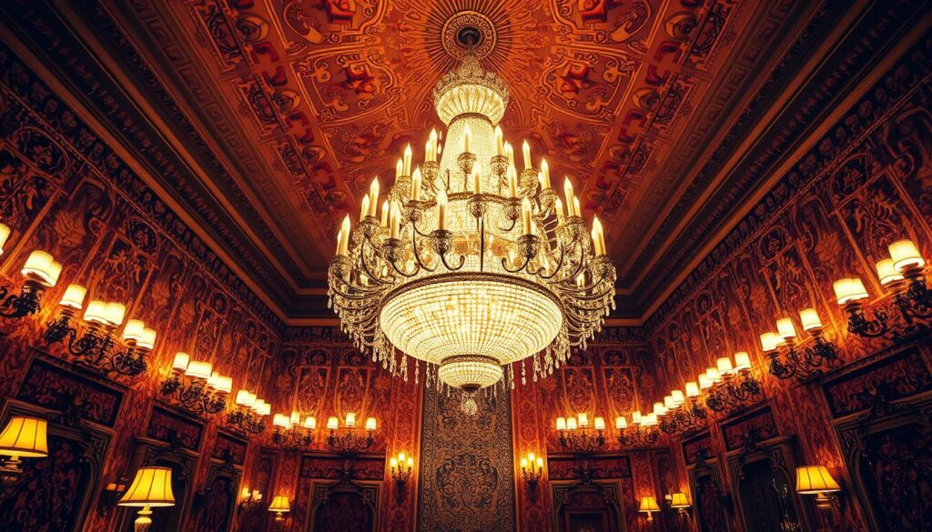maximalist interior lighting