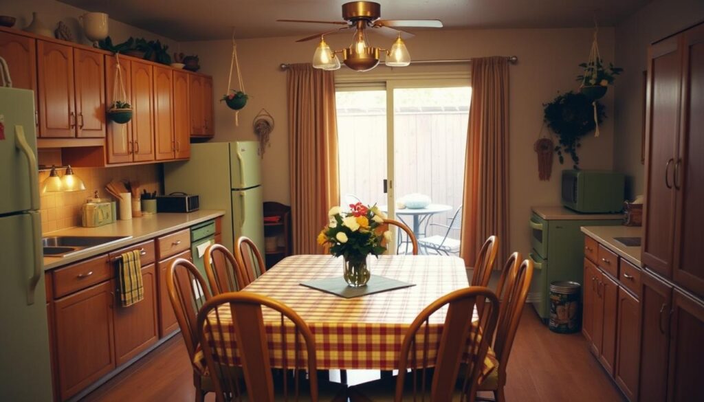 1970s kitchen and dining areas
