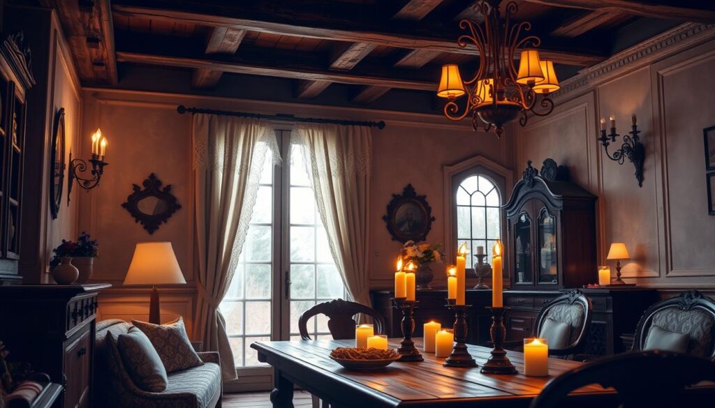 French-inspired interiors lighting