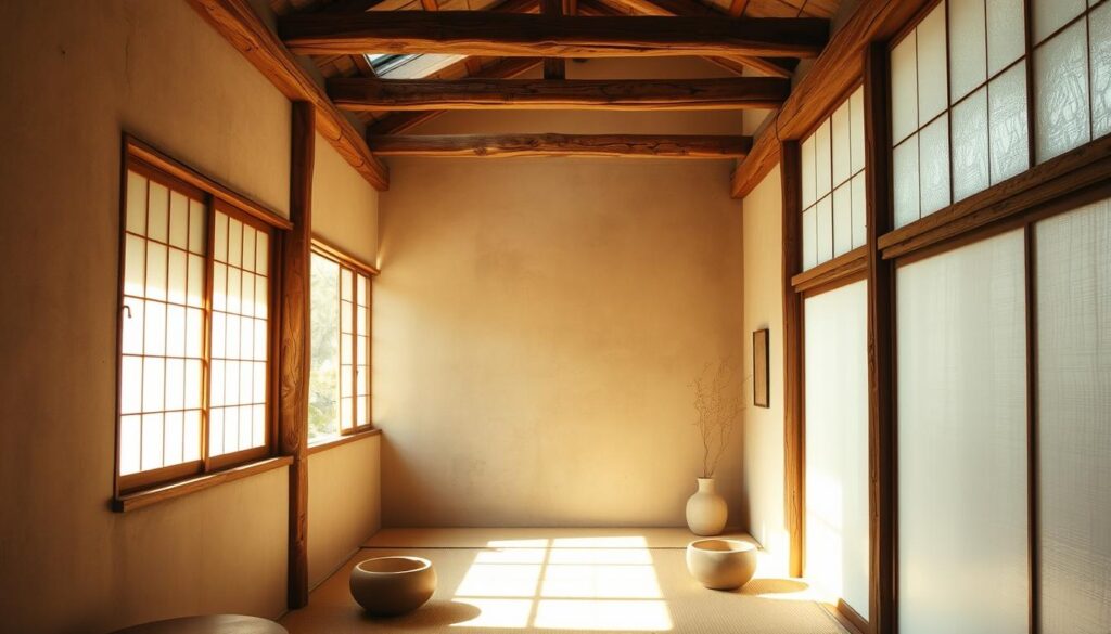 natural light in wabi sabi design