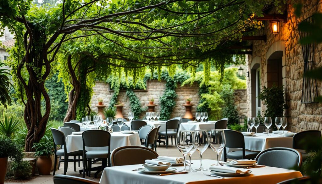 outdoor dining spaces